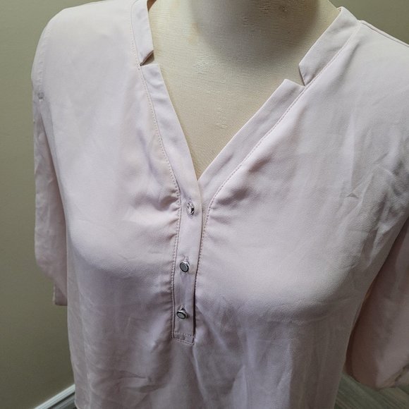 Cream sheer blouse 3/4 sleeves - Picture 5 of 7